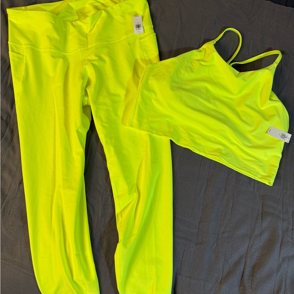 Neon Yellow Activewear Set